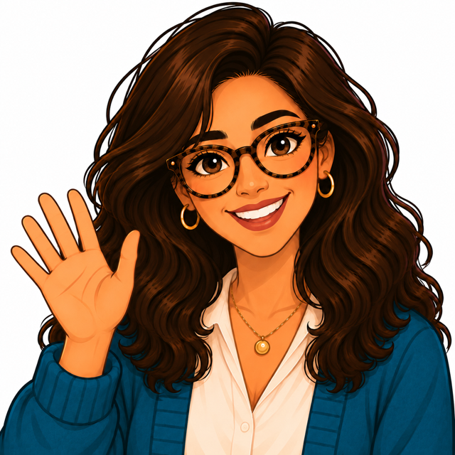 Clarita, your AI Spanish coach, waving hello